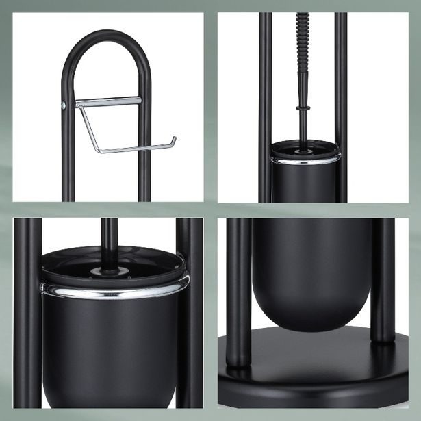 KELA WC sada Fabio, černá 19x65 cm KL-20998