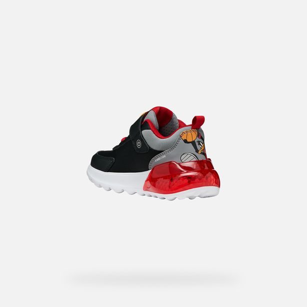 Černé chlapecké svítící tenisky Geox Activart Illuminus