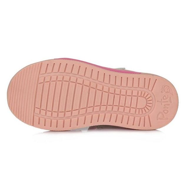 Dětské kožené sandálky, Ponte20, DA03-1-961 - stříbrné/růžové