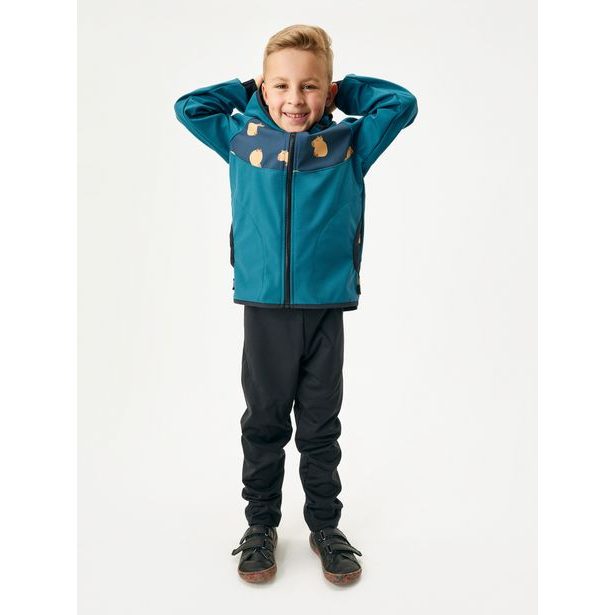 Unuo Dětská softshellová bunda s fleecem Basic, Kobaltová, Kapybary