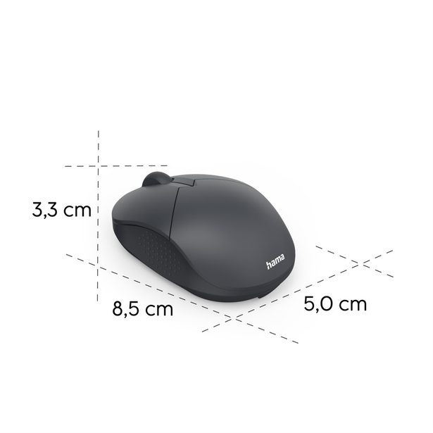 Hama mini bezdrátová optická myš WM-150, tichá, černá