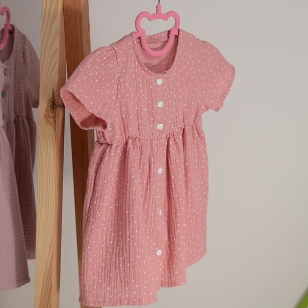 ESITO Mušelínové šaty Barunka Cameo pink DOT - růžová / 68