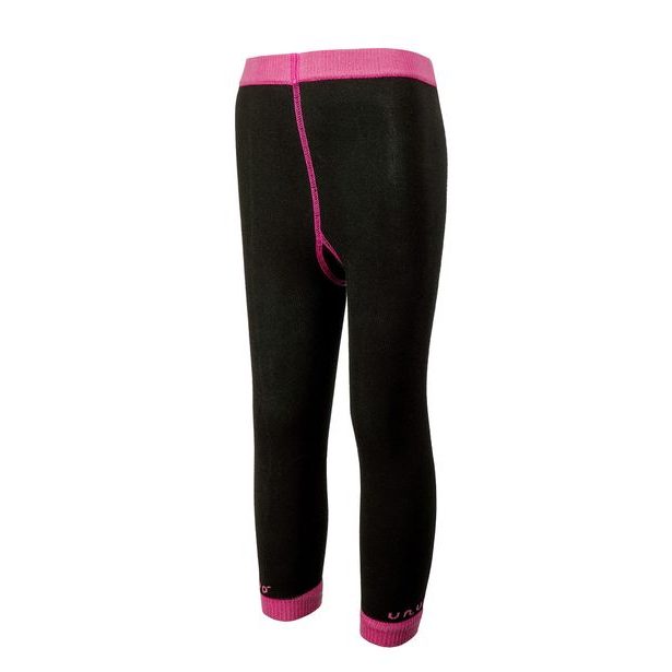 unuo Bambusové legíny černé s fuchsiovou