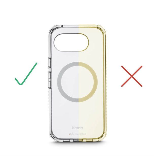 Hama Extreme Protect, kryt pro Google Pixel 10a, magnetický, D3O®, nežloutne, průhledný