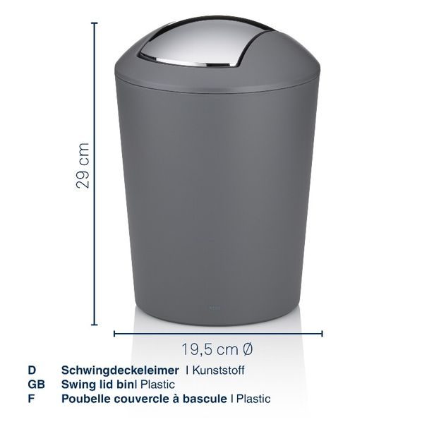 KELA Koš kosmetický MARTA 5 l plast modrá KL-24385