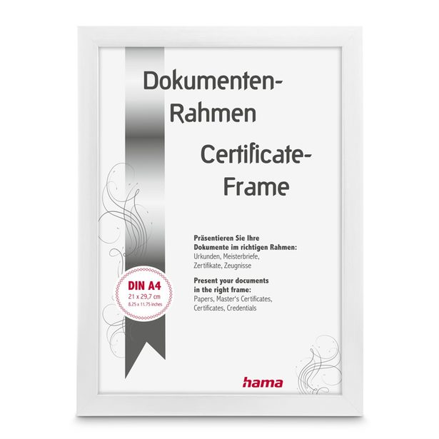 Hama rámeček plastový CHIARO, bílá, 21x29,7 cm (formát A4)
