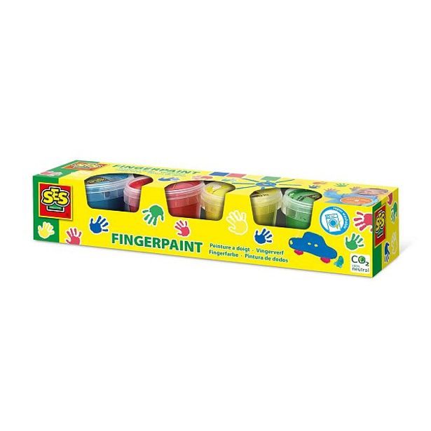 SES Prstové barvy - základní barvy 4 x 110ml