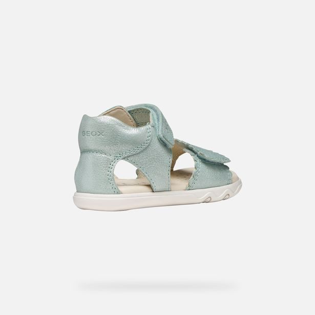 Tyrkysové dívčí barefoot sandály Geox Sandal Steppieup