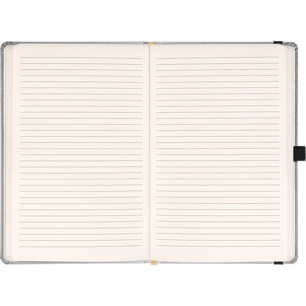 NOTIQUE Notes Balacron, stříbrný, linkovaný, 15 x 21 cm