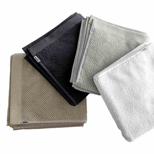 KELA Ručník pro hosty Lavinia 100% bavlna černá 30,0x50,0cm KL-23941