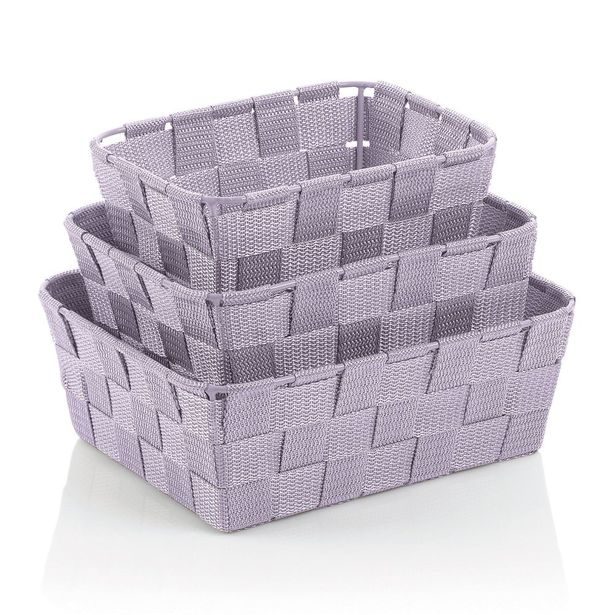 KELA Koš Alvaro PP, sada 3 ks, fialová KL-24348
