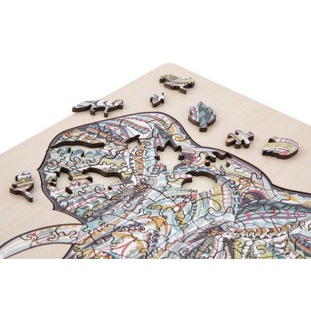 Dřevěné puzzle Slon - 137ks