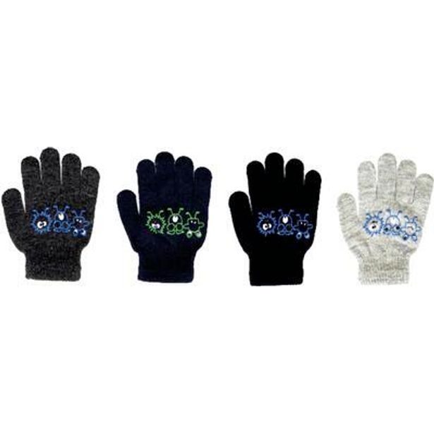 Dětské rukavice N030 příšerky 15 cm šedá