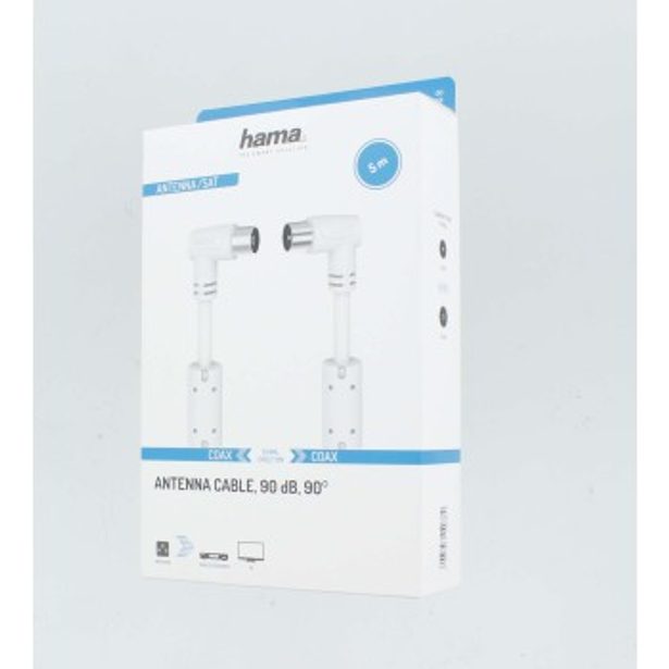 Hama anténní kabel 90 dB 5 m, kolmé konektory