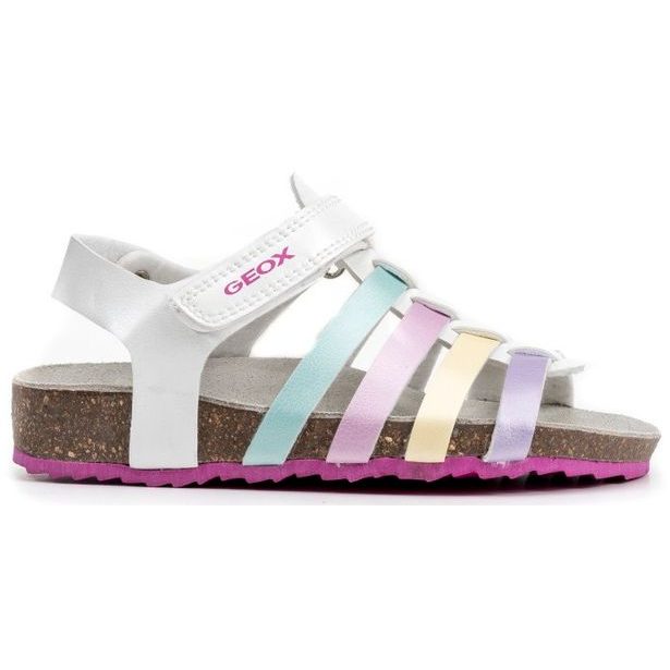 Sandály GEOX J NEW SANDAL ALOHA G WHITE/MULTICOLOR