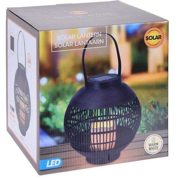 PROGARDEN Lucerna solární s LED svíčkou 22 x 23 cm KO-CX2100090