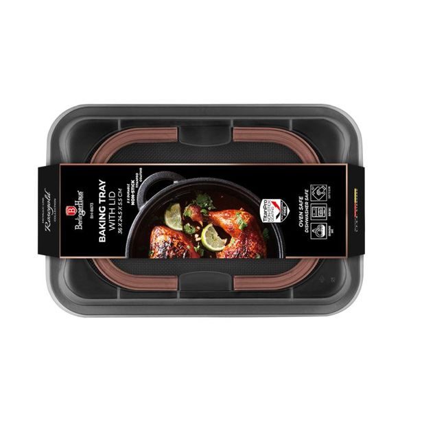 BERLINGERHAUS Plech na pečení s víkem přenosný Black Rose Collection BH-8673