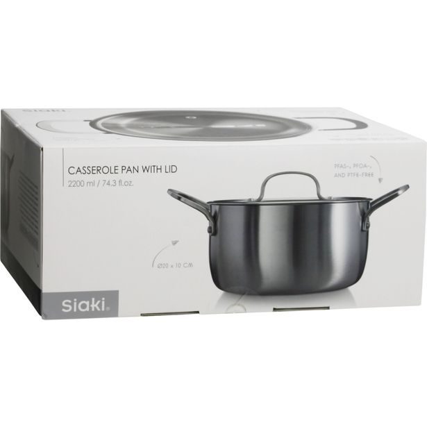 SIAKI HUISHOUD Kastrol nerez 20,5 cm s poklicí KO-C85000400
