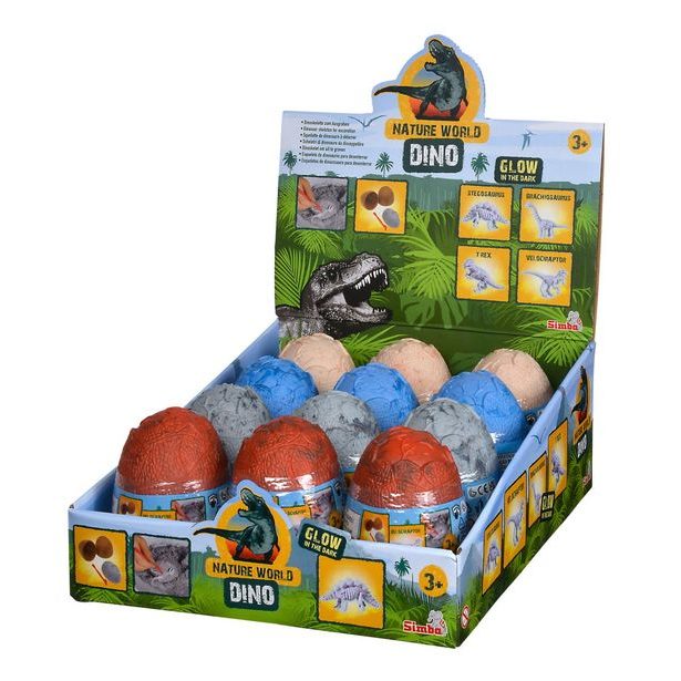 Vajíčko s kostrou dinosaura k vykopání