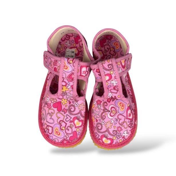Dívčí BAREFOOT domácí obuv HP Čechtín - Srdce