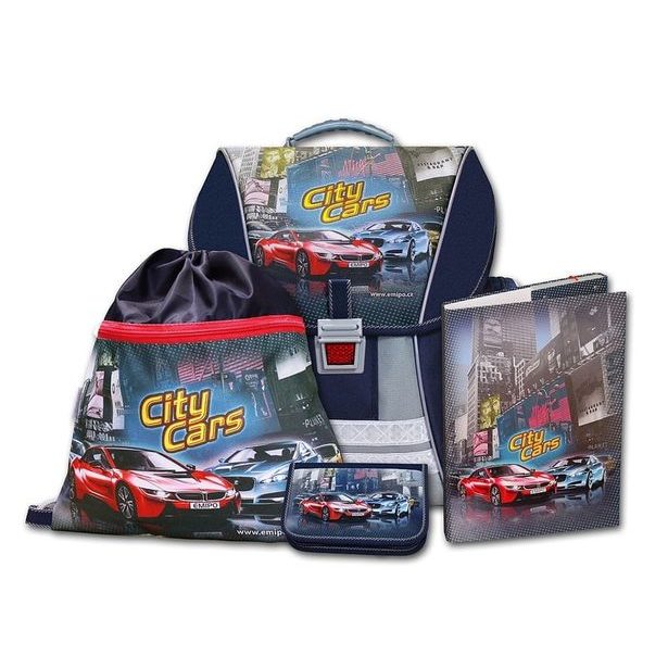 EMIPO Školský batohový set City Cars 4-dílný