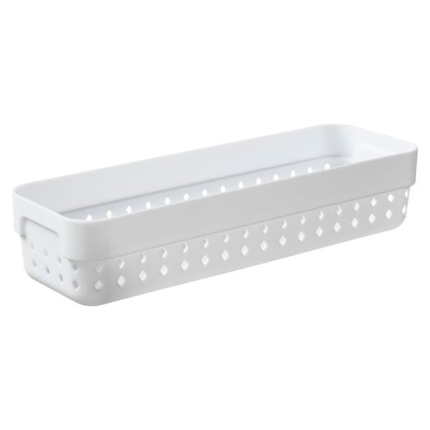 košík SEOUL M-organ., 24x8x5cm-bílý, plast