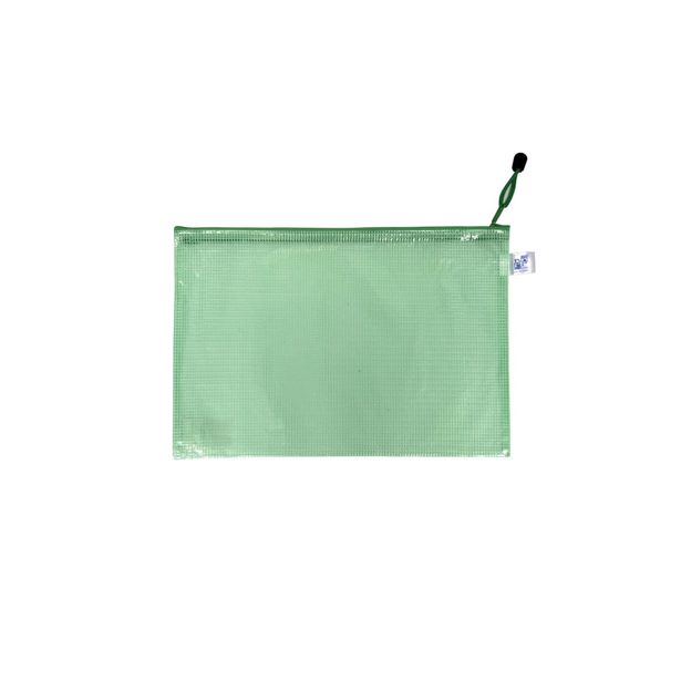 Obálka se zipem síťovaná A5 zelená