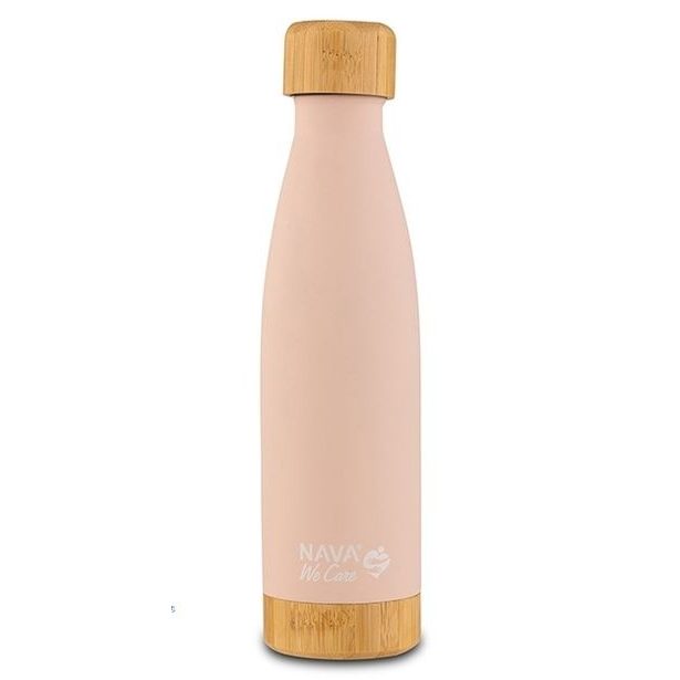 termoláhev 0,5l RŮŽOVÁ, "WE CARE", NR/bambus