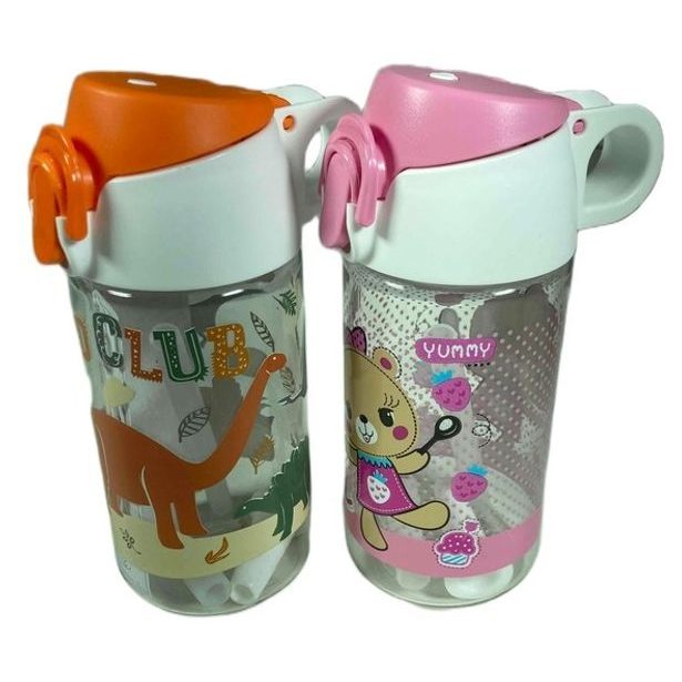 láhev 0,52l DINO, GIRL, brčko, kryt, plast