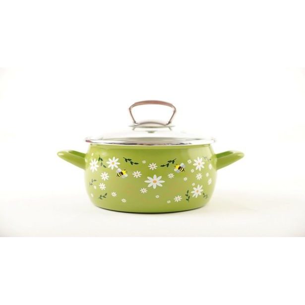 rendlík+PO sklo d18 (2,50l) VČELKA, zelený smalt