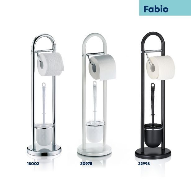 KELA WC sada Fabio, černá 19x65 cm KL-20998