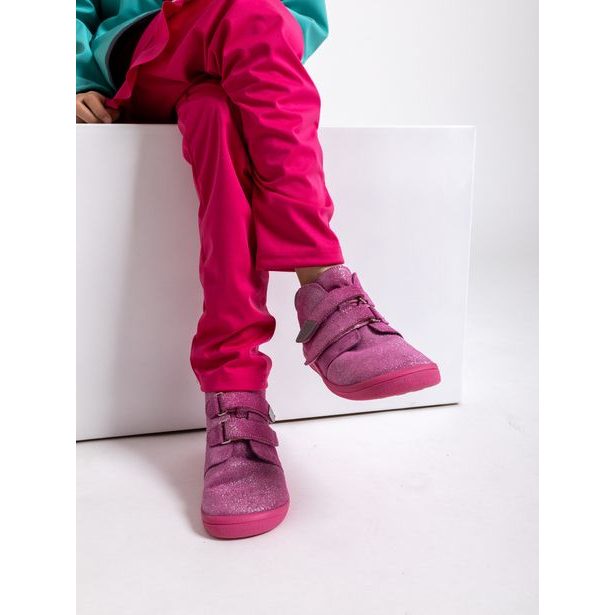 Unuo Dětské softshellové kalhoty s fleecem pružné Fantasy, Fuchsiová