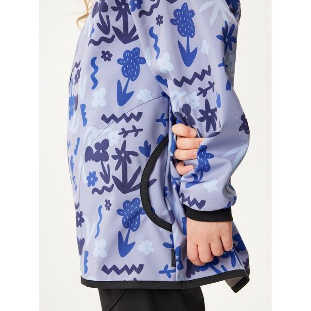 Unuo Dětská softshellová bunda s fleecem Basic, Květy