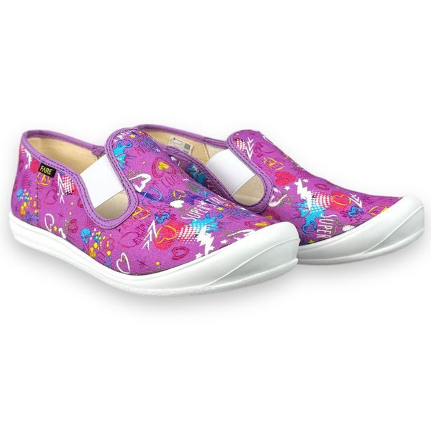 Dětské papuče na gumičku Fare - Fialové