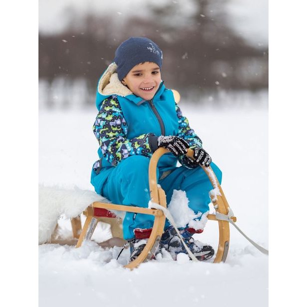 Unuo, Batolecí softshellové oteplovačky se sherpou Plus, Tm. Modročerná, Tučňáci