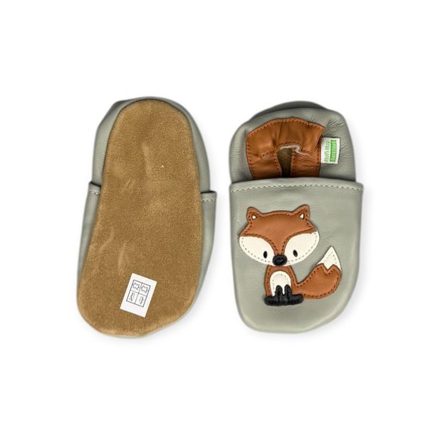 Hopi Hop Barefoot kožené capáčky - liška šedá