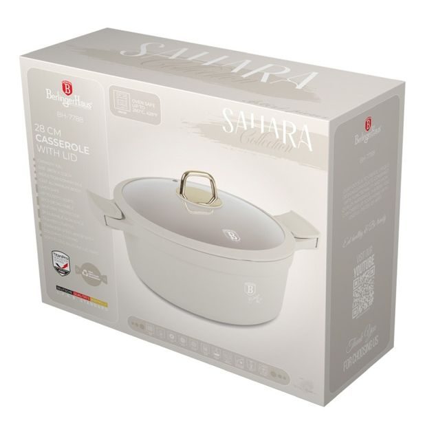 BERLINGERHAUS Kastrol s poklicí s titanovým povrchem 28 cm Sahara Collection BH-7788