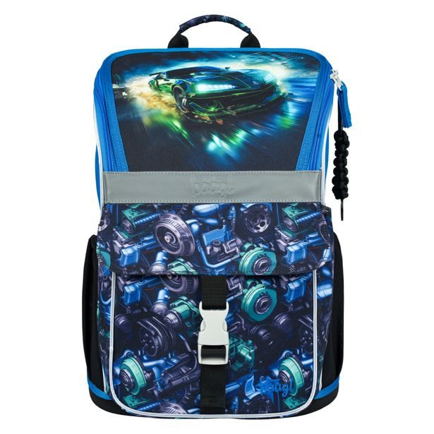 BAAGL SET 5 Zippy Závodní auto: aktovka, penál, sáček, zástěra, peněženka