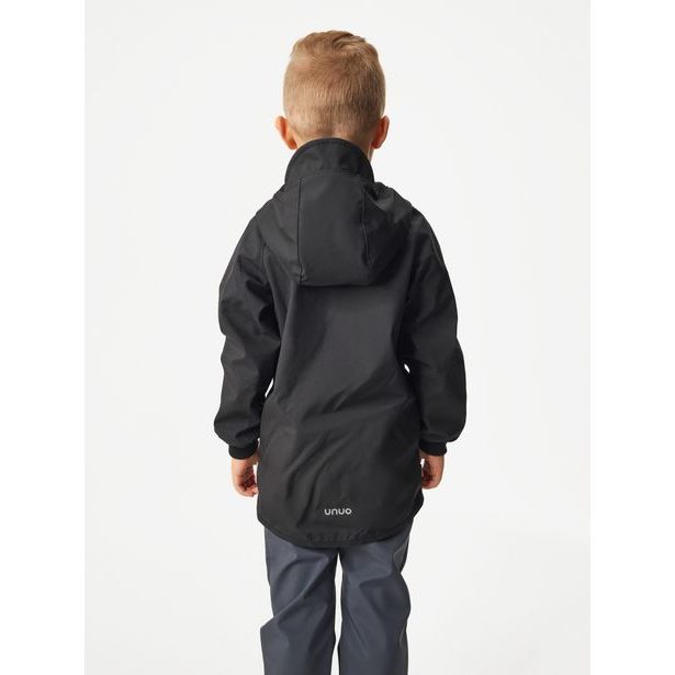 Unuo, Dětská softshellová bunda bez zateplení Street, Černá