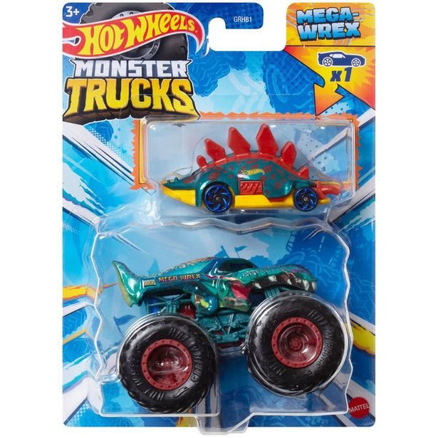 HW MOSTER TRUCKS 1:64 S ANGLIČÁKEM