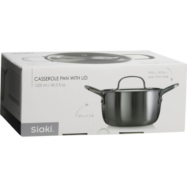 SIAKI HUISHOUD Kastrol nerez 16 cm s poklicí KO-C85000390