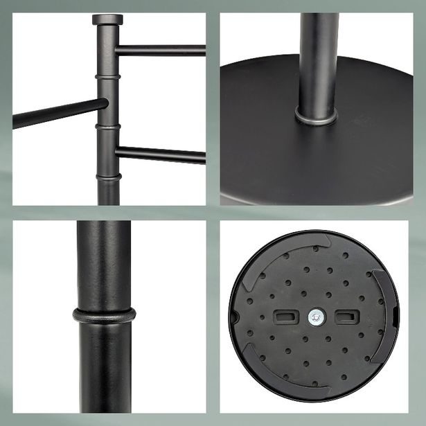 KELA Držák na ručníky Swing lakovaná nerez, černý 85,5 x 28,5 KL-18976