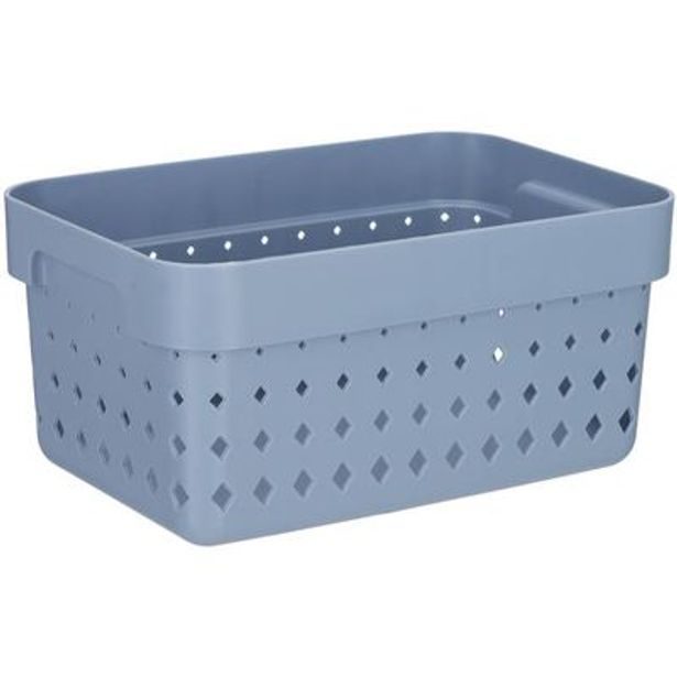 košík SEOUL XL-organ., 24x16x10cm-sev.modrý, plast