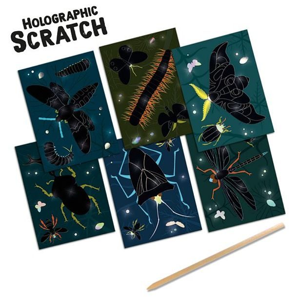 Holografické vyškrabávací obrázky - hmyzí říše