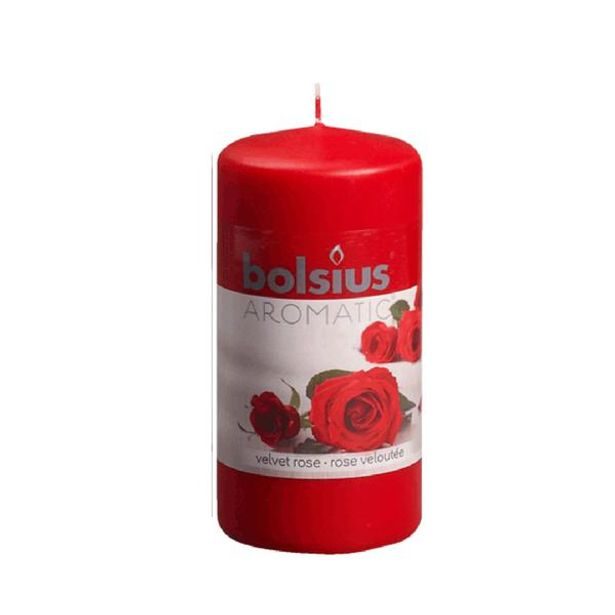 Bolsius Svíčka válce růže, 5,9 x 12,1 cm_hamashop
