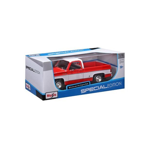 Maisto Maisto - 1974 Chevrolet C10 Cheyenne Super, červeno-bílá, 1:18