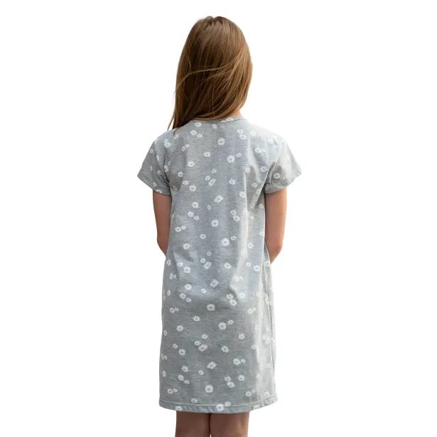 ESITO Dívčí noční košile Království sedmikrásek - šedá