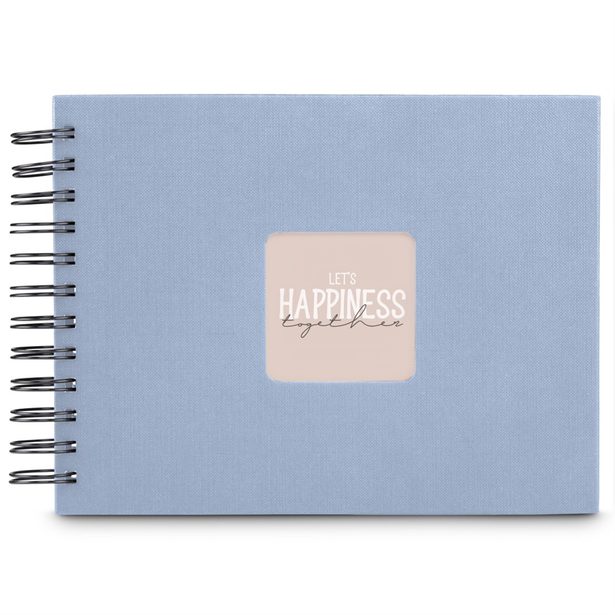 Hama album klasické spirálové FINE ART 24x17 cm, 50 stran, lagoon (modrá), černé listy