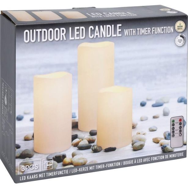 HOMESTYLING LED svíčka sada 3 ks s ovládáním KO-AX2100150