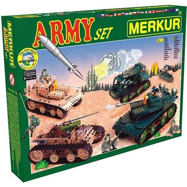 Merkur Army Set, 657 dílů, 40 modelů